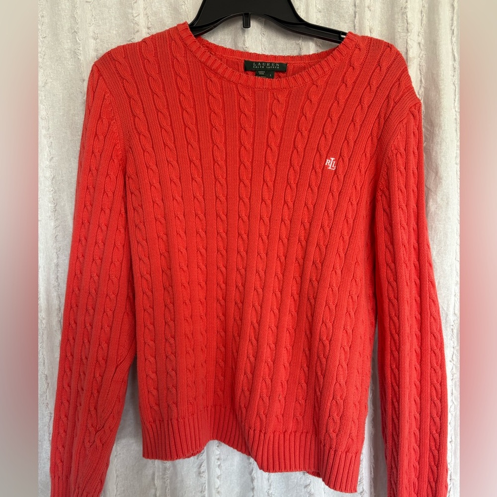 Women's large Ralph Lauren, pink orange sweater